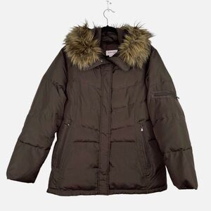 St. John’s Bay Brown Down filled Puffer Coat M